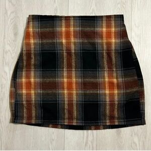 Multicolored Plaid Mini Skirt